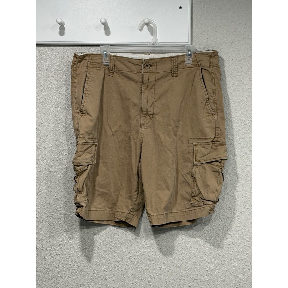 Old Navy Lived-In Straight Cargo Shorts Mens 36 Built-In Flex Casual Gorpcore